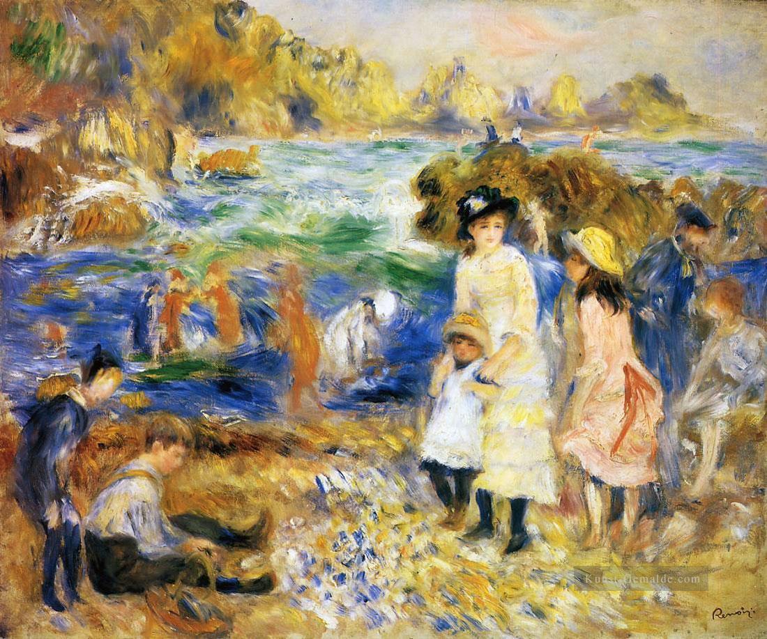 Strand Szene guernsey Pierre Auguste Renoir Ölgemälde